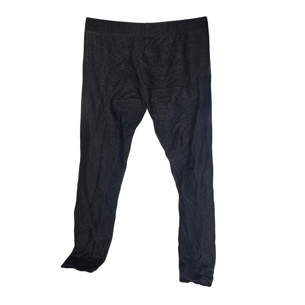 No Boundaries Dark Gray Heather Denim Look Leggings Stretch Knit Large 11-13